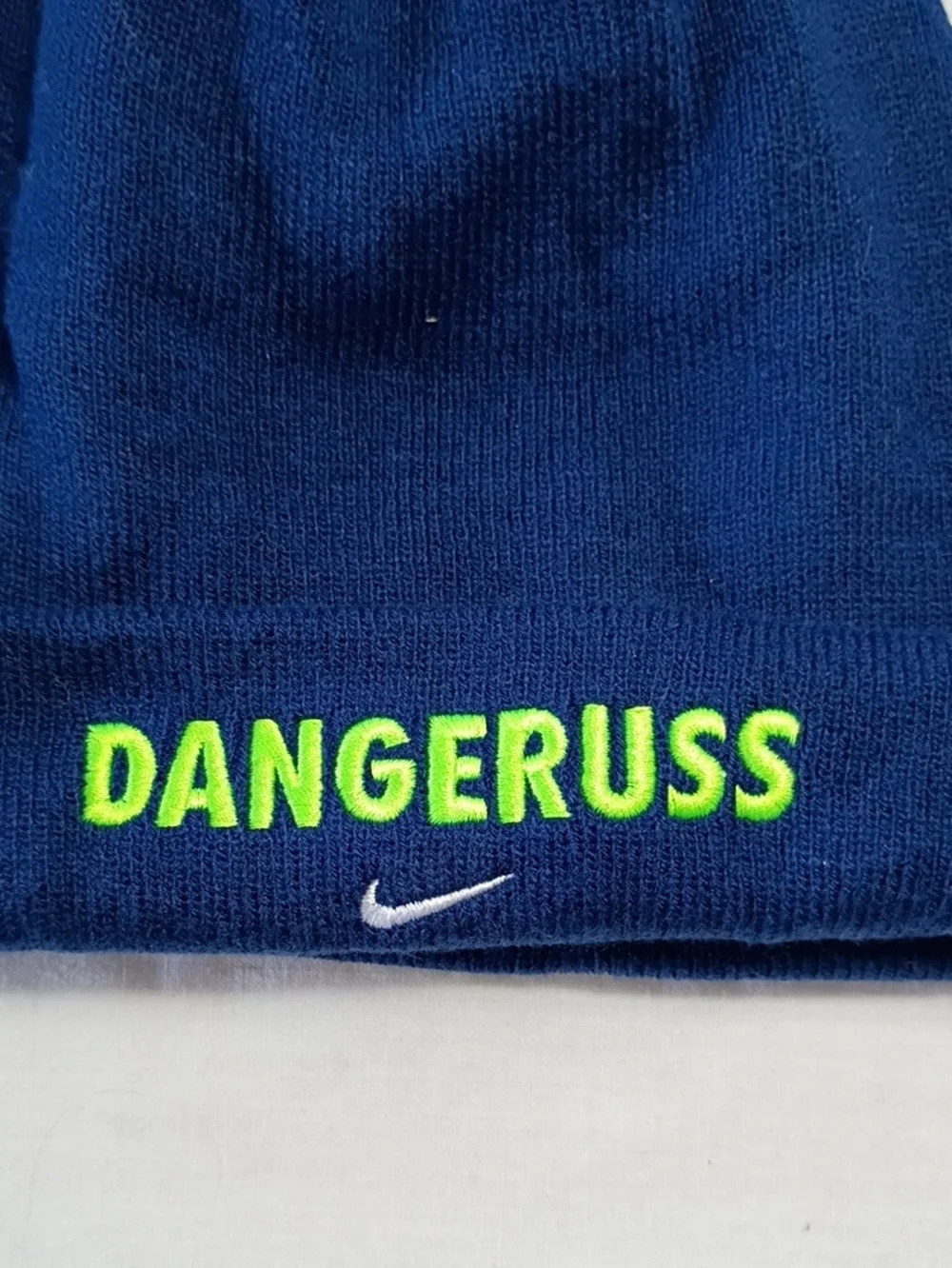 NWT Nike Kids Navy Beanie with Neon 